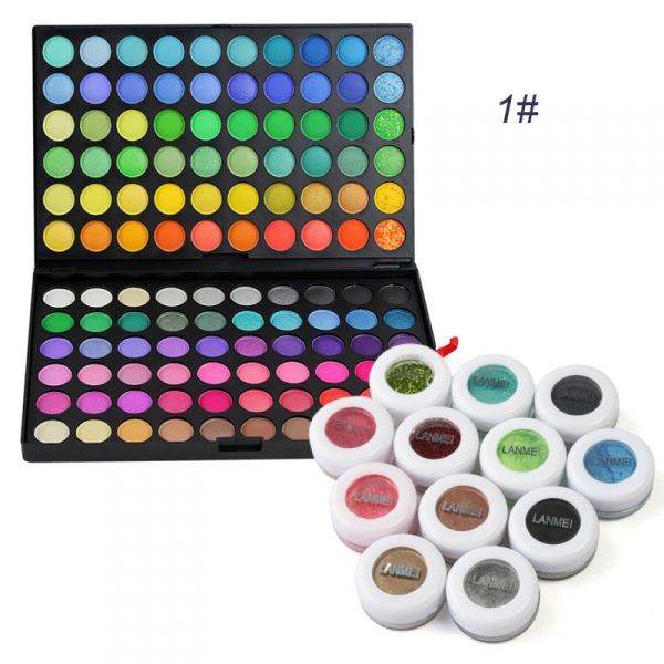 120-Color Eye Shadow Palette #1 Plus 12 FREE Mineral Powder