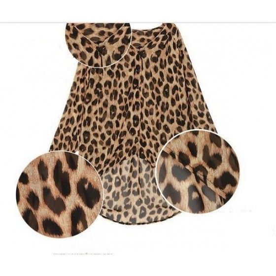 Leopard Women Chiffon Blouse