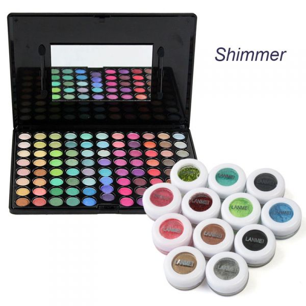 88-Color Shimmer Eye Shadow Palette Plus 12 FREE Pigment