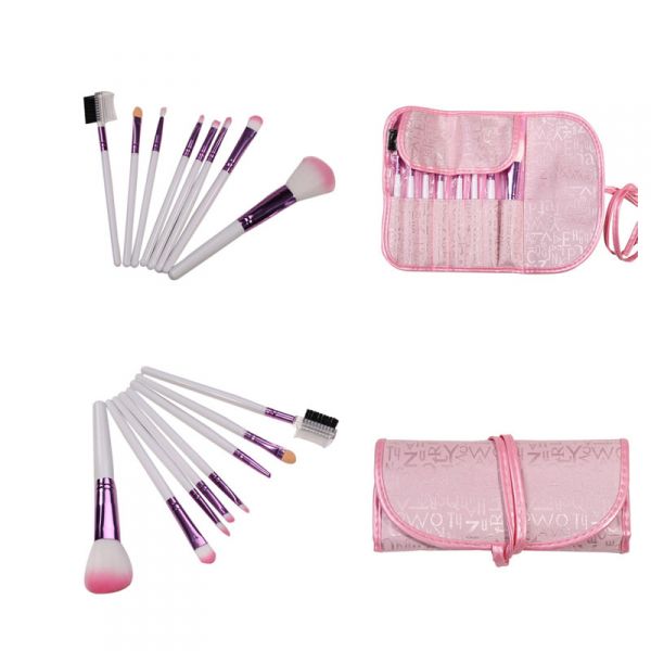 Eyeshadow Makeup Cosmetic Brush Set (8pcs Pink)