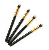 4pc Black Gold Precision Blending Eyeshadow Foundation Brush