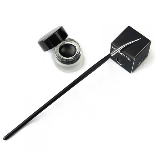 Black Eye Liner Gel (30mm) plus Eyeliner Pen Eyes Makeup Set