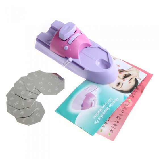 Purple Nail Art Printing Manicure Machine