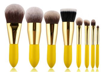 Summer Brushes Set 8 pcs Bright Lemon Yellow (4L 4S no bag)