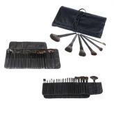 Black Makeup Brushes Set (24pcs) in Black Brushes Case