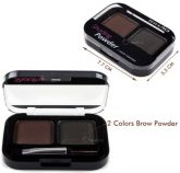 2-Color Brown Eyebrow Powder Palette