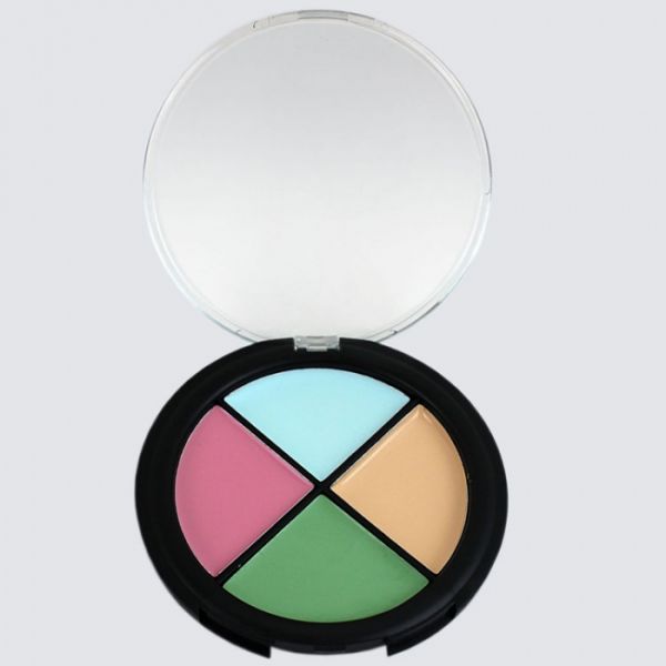 4-Color Makeup Concealer Camouflage Palette (green, yellow,