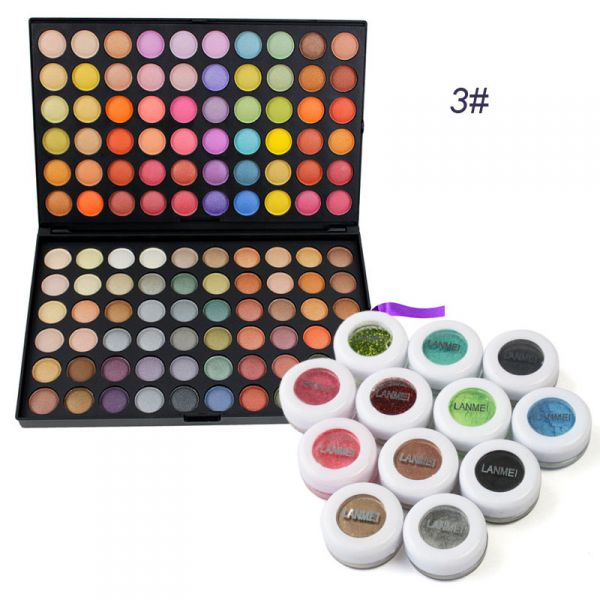 120-Color Eye Shadow Palette #3 Plus 12 FREE Mineral Powder